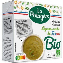 La Potagere Soupe bio d'antan aux légumes verts