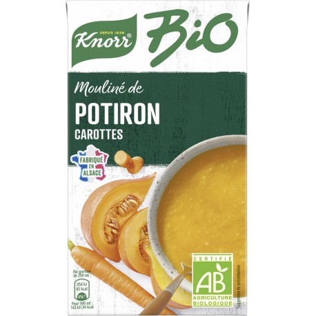 Knorr Soupe Moulinée de Potiron Carotte bio