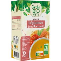 Jardin Biologique Soupe legumes et lentilles corail bio