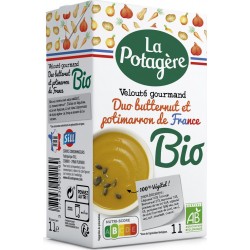 La Potagere Soupe velouté gourmand Butternut et Potimarron de France Bio