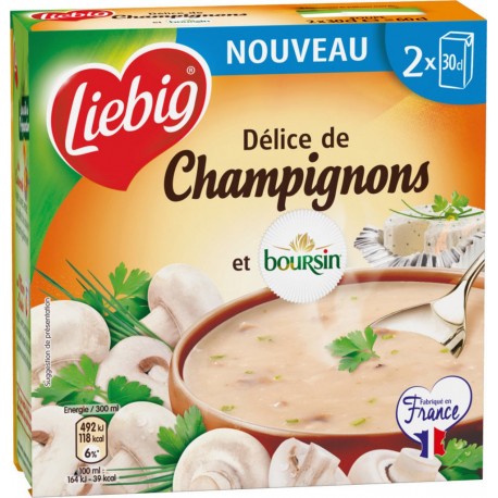 Liebig Soupe Champignons et Boursin x2 30cl