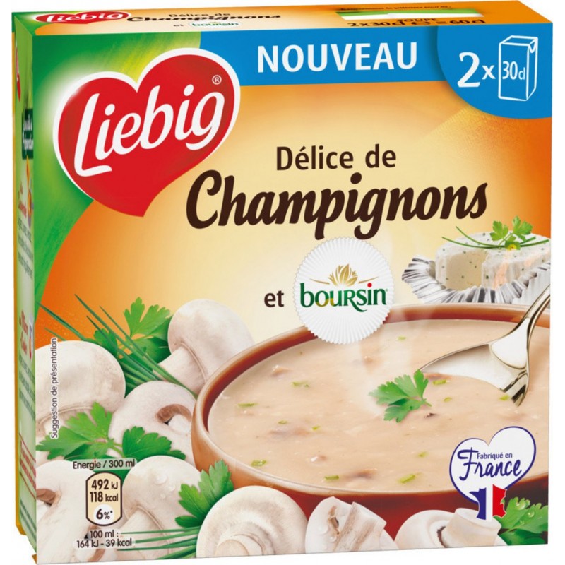 Liebig Soupe Champignons et Boursin x2 30cl 