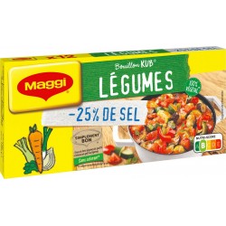 Maggi bouillons en cubes légumes en sel réduit