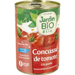 Jardin Bio Tomates pelées concassées bio