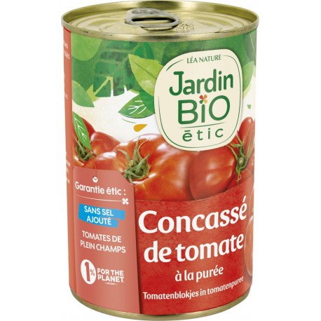 Jardin Bio Tomates pelées concassées bio