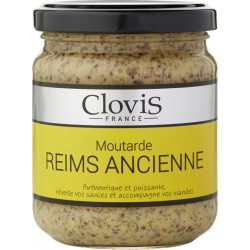 Clovis Moutarde de Reims à l'ancienne Sans Sucre Ajouté 200g