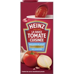 Heinz Sauce Tomate Cuisinée Ail & Oignon sans sel et sans sucres ajoutés