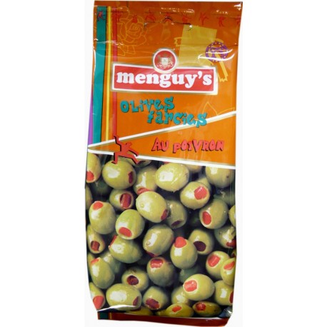 Menguy S Olives vertes farcies aux poivrons MENGUY'S