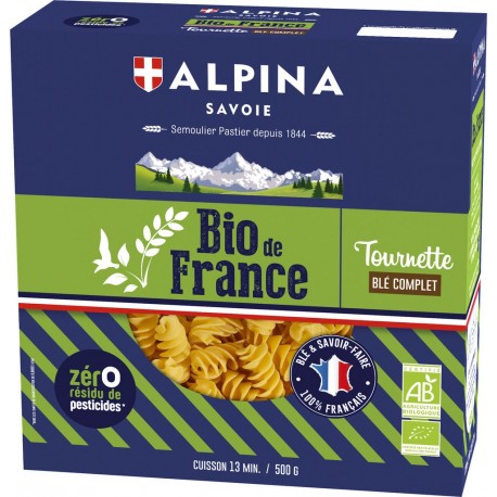 Alpina Savoie Pâtes bio les Tournettes blé complet