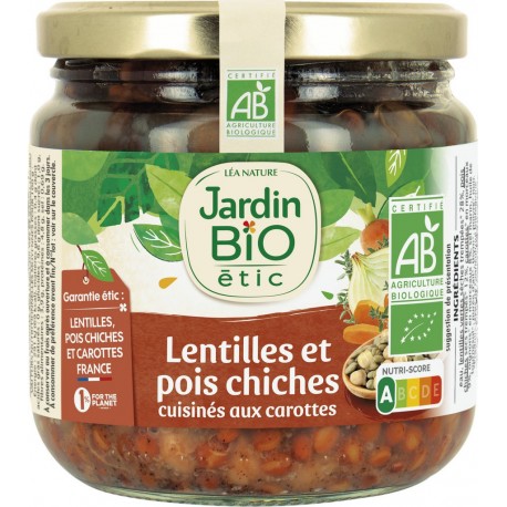 Jardin Biologique Lentilles carottes & pois chiches Bio