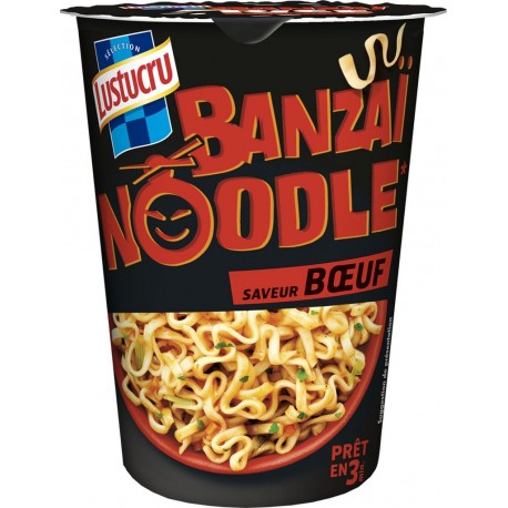 Lustucru Pâtes BANZAÏ NOODLE saveur Bœuf 67g