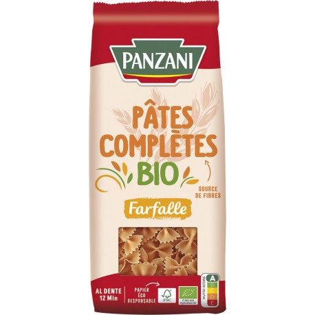 Panzani Pâtes farfalle blé complet Bio