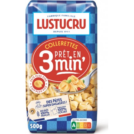 Lustucru Pâtes collerettes 3 minutes