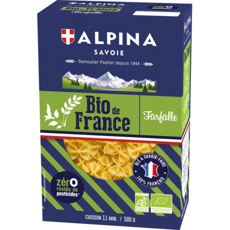 Alpina Savoie Pâtes bio Les Farfalles 500g