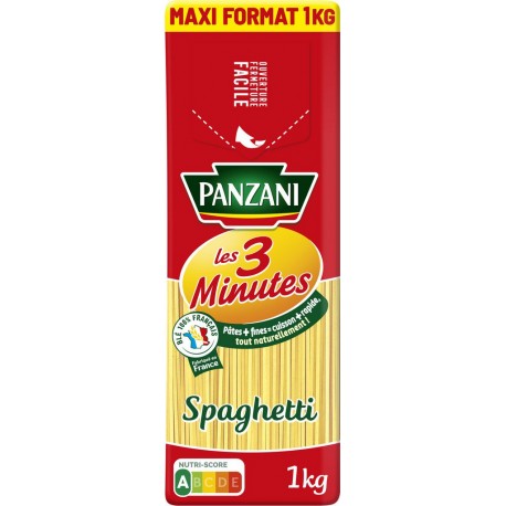 Panzani Pâtes Spaghetti les 3 Minutes 1Kg