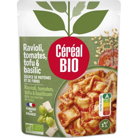 Cereal Bio Plats cuisinés ravioli tomate/tofu basilic bio