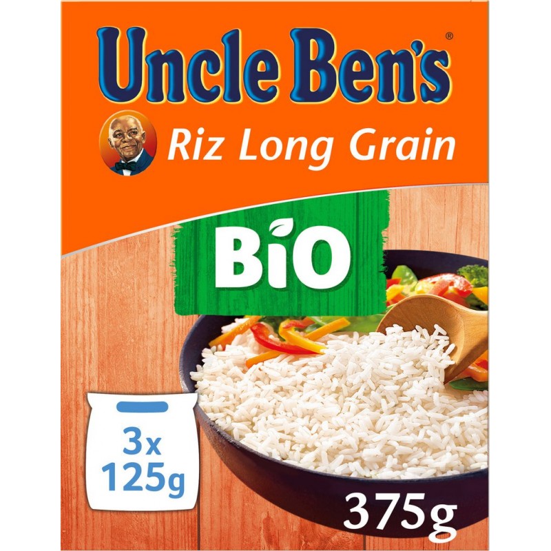 Uncle Ben's Uncle Ben S Riz long grain Bio sachets cuisson UNCLE BEN'S 375g  