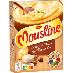 Mousline Purée en flocons crème & noix muscade 4x125g 500g