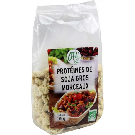 Ofal Bio Protéines de soja bio gros morceaux