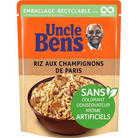 Uncle Ben’s Riz micro-ondes aux champignons de Paris 2mn 250g