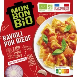 Mon Bon Bio Plat cuisiné ravioli pur bœuf Bio