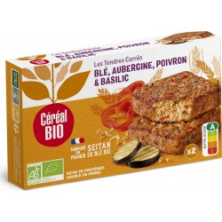 Cereal Bio Carrés de blé aubergine poivron basilic
