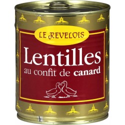 Le Revelois Lentilles cuisinés confit canard