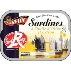 Le Tresor Des Dieux Sardines à l'huile d'olive et citron Label Rouge