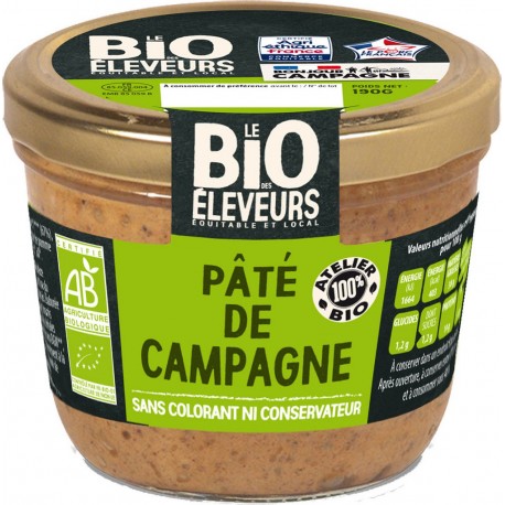 Bonjour Campagne Pâté bio de campagne à l'ancienne