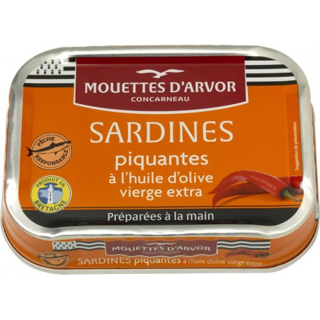 Les Mouettes D Arvor Sardines piquantes huile d'olive LES MOUETTES D'ARVOR