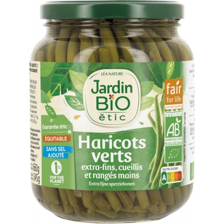 Jardin Bio Haricots verts bio sans sel ajouté