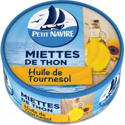 Petit Navire Miettes de thon à l'huile de tournesol 104g