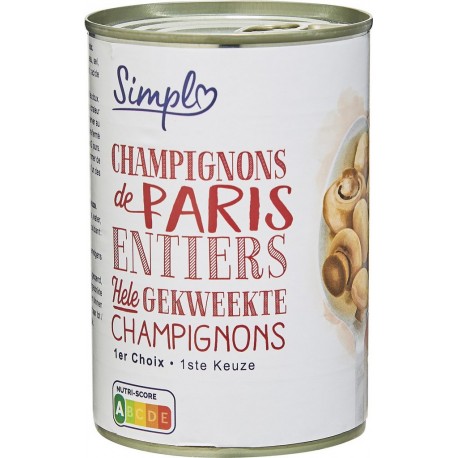 Simpl Champignons de Paris entiers 1er choix