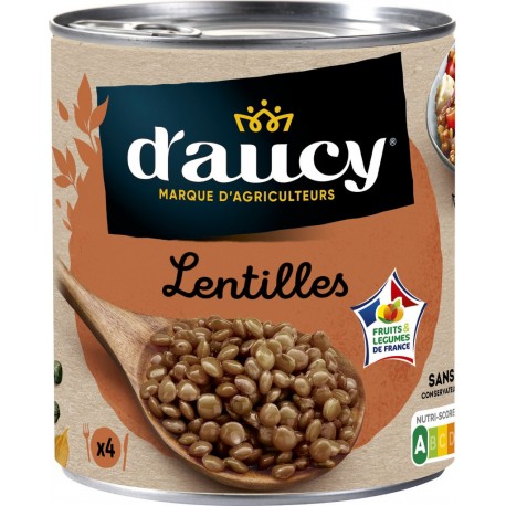 D'AUCY Légumes cuisinés Lentilles 530g