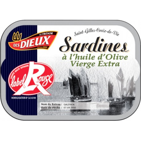 Les Dieux Sardines à l'huile d'olive Label Rouge