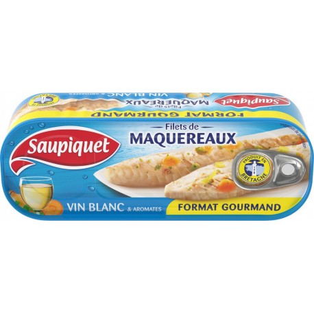 Saupiquet Filets de maquereaux au vin blanc 235g