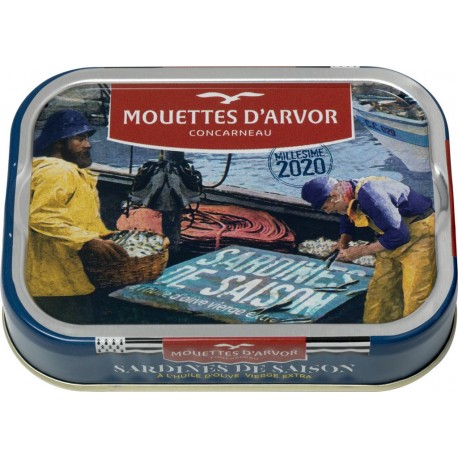 Mouettes d'Arvor 2012 Les Mouettes Sardines à l'Huile d'Olive vierge extra 115g