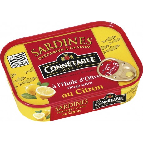 Connetable Sardines à l'huile d'olive citron