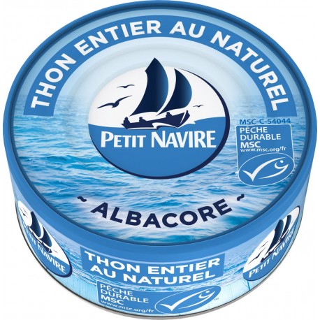 Petit Navire Thon entier naturel albacore 112g