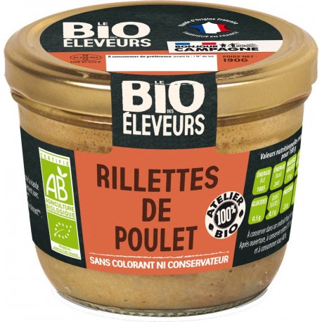 Bonjour Campagne Rillettes bio de poulet