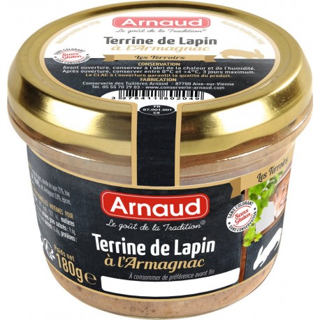 Arnaud Terrine de lapin à l'Armagnac 180g