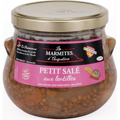 Les Marmites d’Augustine Plat cuisiné Petit Salé aux Lentilles 750g