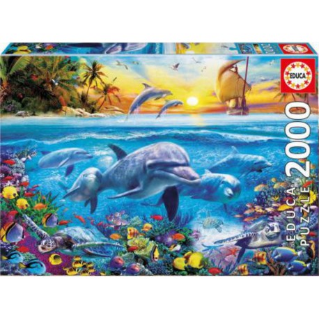 Puzzle Famille de dauphins