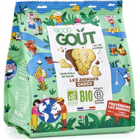 Good Gout Biscuits nappés de chocolat animaux Bio