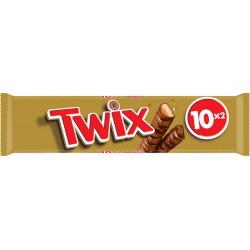 TWIX Barres chocolatées biscuit nappage au caramel x10 500g