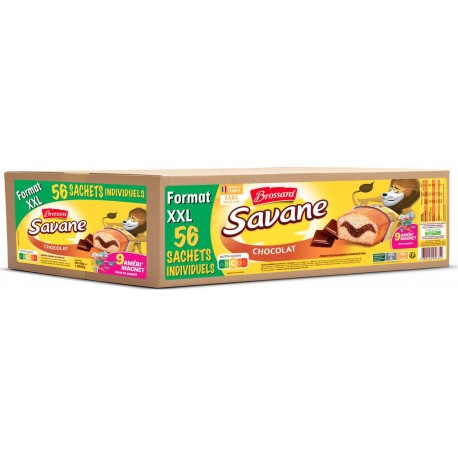 Brossard Gâteaux Chocolat Savane XXL 56x30g 1.68Kg