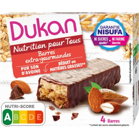 Dukan Barres son avoine chocolat sans sucres ajoutés