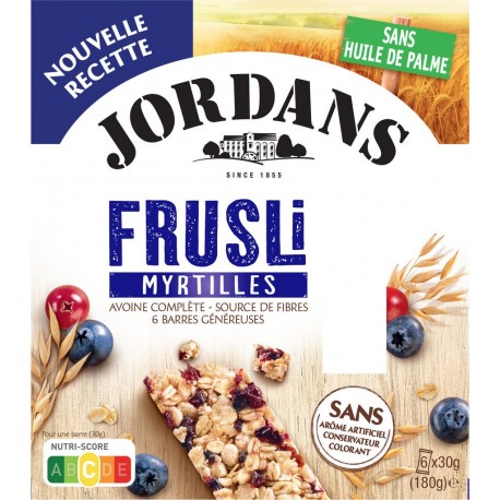 Jordans Barres de céréales Myrtilles 180g