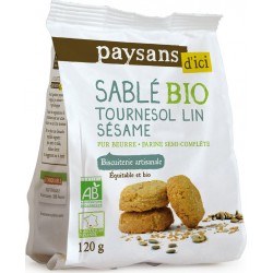 Paysans D Ici Sablé tournesol , lin & sésame Bio PAYSANS D'ICI