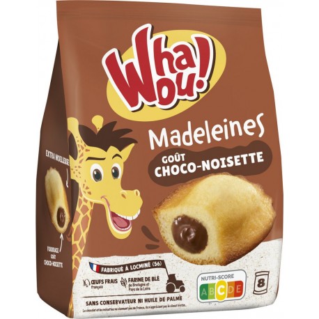 WHAOU! Whaou Madeleines goût Choco-noisette 8x32g 256g